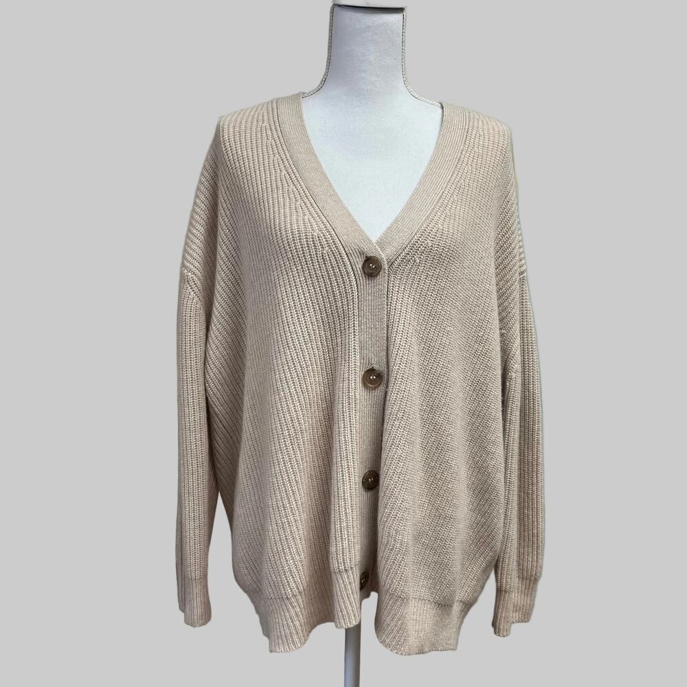 Jenni Kayne beige cashmere Cocoon sweater, Size S